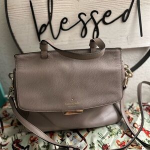 Kate Spade Taupe Leather Satchel